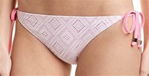 Letarte Women's 176432 Lace String Bikini Bottoms White Multi Size S