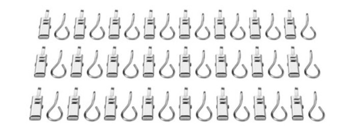 New Ikea Riktig Dignitet Stainless Steel Curtain Wire Hooks With