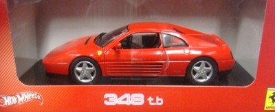 MATTEL HOT WHEELS FERRARI 348 TB 1/18 RED X5532