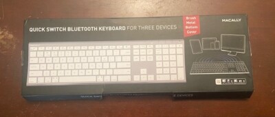 Macally Quick Switch Bluetooth Keyboard for Three Devices #ACEBTKEY