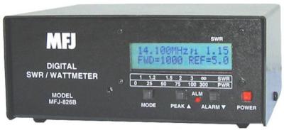MFJ-826B Digital HF/6M (1.8 - 54MHz) SWR/Wattmeter with Frequency Counter. Buy it now for 199.55