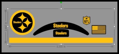 Pittsburgh Steelers Mini Helmet Alternate Decal - 19 designs to choose from