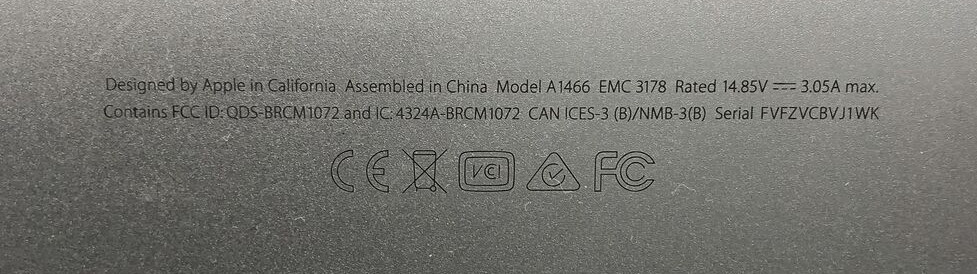 Apple MacBook Air - A1466 - 2017 13