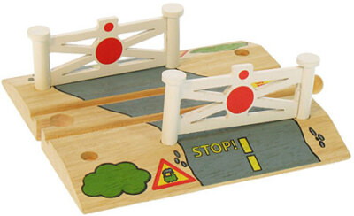 Holzeisenbahn Bahnübergang (Bigjigs Toys LTD) NEU/OVP