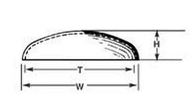 Plastruct VHE-28 Elliptical Dome for TB-28 7/8 (5) - Plastic Model Scratch