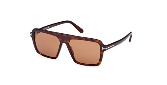 Tom Ford VINCENT FT1176 52E Dark Havana/Brown Oversized