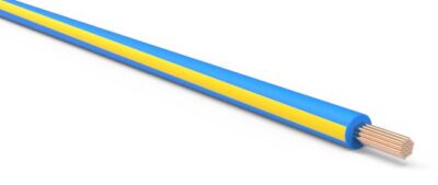 18 AWG Automotive TXL Wire Light Blue w/ Yellow Stripe Various Lengths