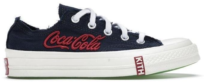 Kith x Coca-Cola x Converse Chuck 70 Low Top Sneakers Size 9.5 Navy Blue