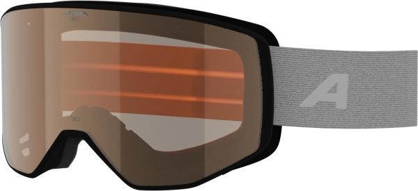 Alpina VENET M white matt  orange Herren Damen Skibrille Kunststoff Mono Shield