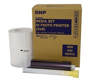DNP IDW500 Passport System 4x6'' Print Kit 1 roll of paper & ribbon, 350 Prints 