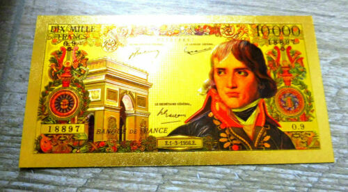 Billets de la banque française de 10 000 francs sur Bonaparte