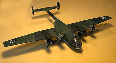 Arado Ar 232 Millipede Transport Airplane Desktop Kiln Dry Wood Model Large