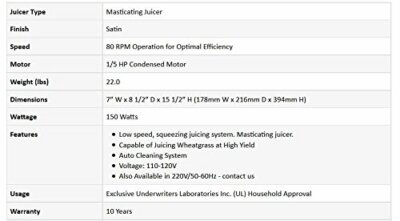 Omega VRT350 Heavy Duty Low Speed Vertical Masticating Juicer with Dual-Stage...