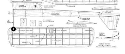 PDF File on USB RC Model Airplane Plans: 1/8A Spacer .010 Freeflight 26'' WS