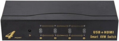 HDMI Switch 4 Port 4 in 1 Out USB KVM Switch Multiple Computers Sharing Monitor