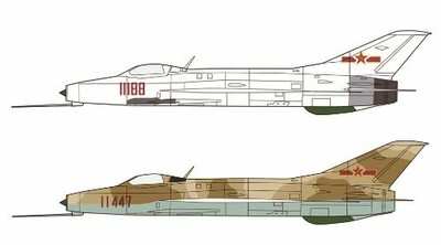 1/72 China Air Force J-7 plastic model 02102