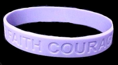 Lavender Awareness Bracelets Lot of 100 General Cancer Cause Silicone 8