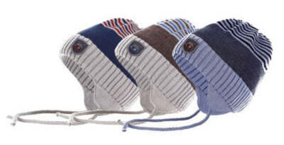 Conte/Esli Double knitted kids hat with strings - For Boys (17С-36СП)