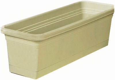 Southern Patio 30inOlive Green Rolled Rim Window Box Planter with Attached Sa...