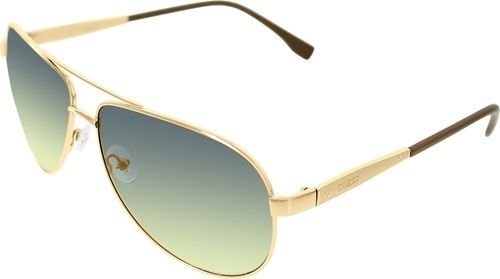 GUESS Men's Modern Sunglasses - Shiny Gunmetal Frame, Silver Lens, Style GU00070
