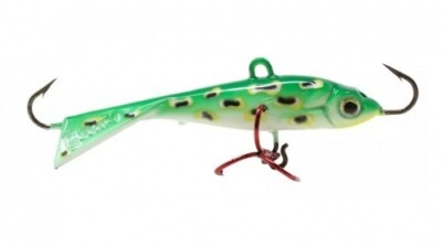 Clam Tikka Mino 5/16 oz - Glow Green Frog - 1 15/16'' Puppet Minnow Darter