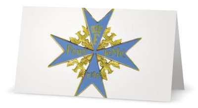 German Prussian Royal Officer Blue Max Medal Pour le Merite Civil Knight Merit