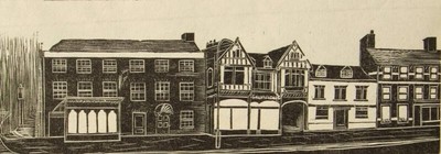 Jennifer Davey; 'Old Swindon' pencil signed wood engraving (4)