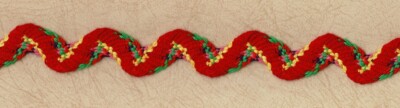 5 Yard Spool of 1'' Ric Rac Multi-Color Trim  27127