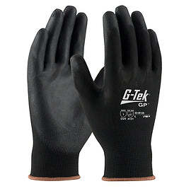 G-Tek  GP  13 Gauge Nitrile Palm And Finger Coated Work Gloves With Nylon Liner