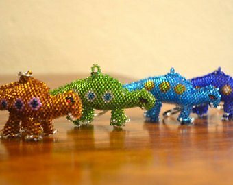 HANDMADE BEADED KEY RING/ORNAMENT, FREE SHIPPING