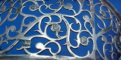 TWO STUNNING EARLY GEORGE III STERLING SILVER DECANTER COASTERS LONDON 1770