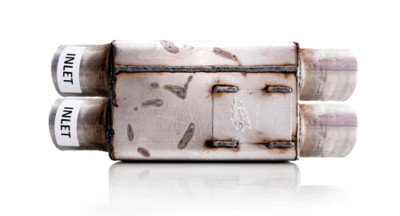 SPINTECH Muffler Dual IN / Dual OUT 2.5'' Super Pro series 93310