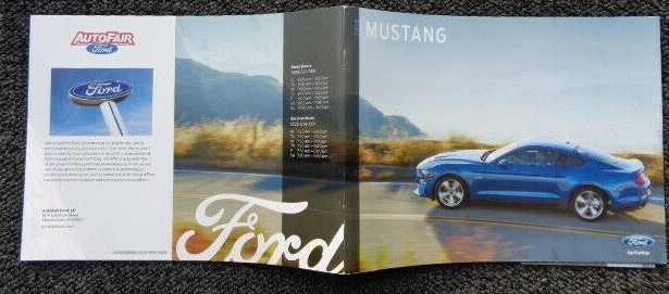 2018 FORD MUSTANG 40-page Original Sales Brochure   -Brand Condition-