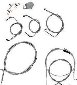 LA Choppers Midnight Black Clutch Cable 12-14