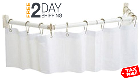 Rv Shower Curtain Rod Trailer Showers Extendable Foldable Rods