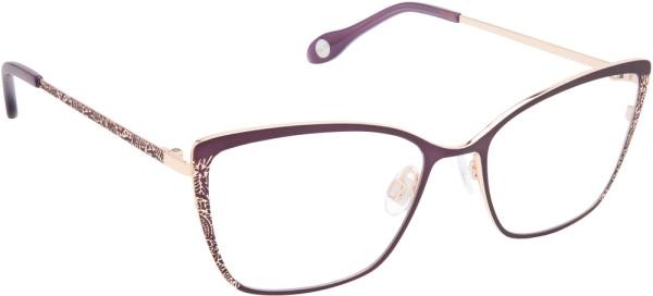 Lunettes pour femmes Fysh F3693 207 en métal Cat Eye Gold