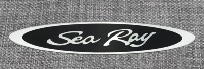 For Sea Ray Black Chrome 13'' Oval Emblem Searay Hull Side 13x 2-3/4 New -1Pc