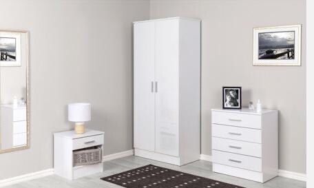 Set Of 3 Wardrobe Chest Drawers Bedside Cabinet In Wednesbury
