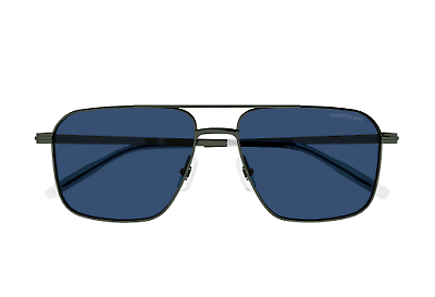 MONTBLANC MONT BLANC MB0278S-003 RUTHENIUM RUTHENIUM BLUE SUNGLASSES
