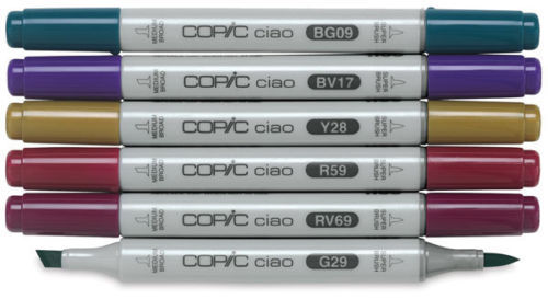 Copic Ciao Marker 6 Color Set - JEWEL TONES