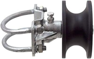 (4 Pack) 4" Round Post x 2 1/2" Round Gate Frame Premium Nylon Cantilever Roller