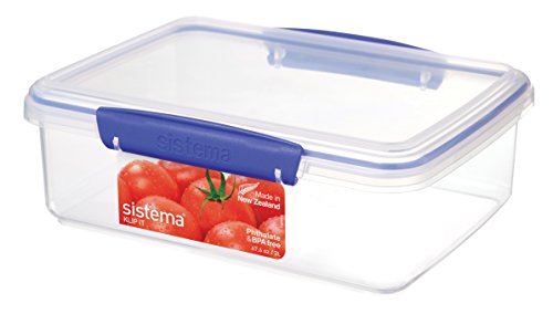 Sistema 1700 Klip It Collection Rectangle Food Storage Container, 2 Liter
