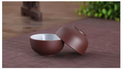 2 Pcs Chinese Hand Crafted Yixing Zisha Gongfu Tea cups