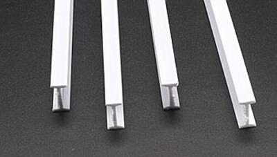 Plastruct I Beam Styrene 1/2 (4) - Model Scratch Building Plastic Strips
