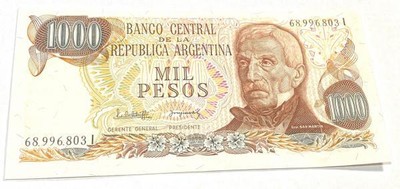 RARE - Banco Central de la Republica Argentina MIL Pesos 1000 Banknote Gem CU