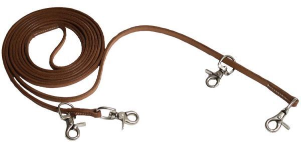 1/2" Leather Draw Reins For Training a Horse For Western or English Saddle