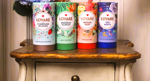 Black and Green Tea Blend Assorted 4 Sets of Loose Leaf Tea by Lovare