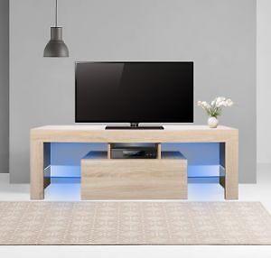 Cabinet Media Console Table Center Stand Led Lights