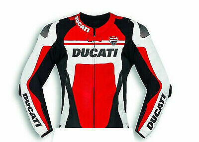 Motorcycle Ducati Leather Jacket-Motorbike Leather Riding Jacket