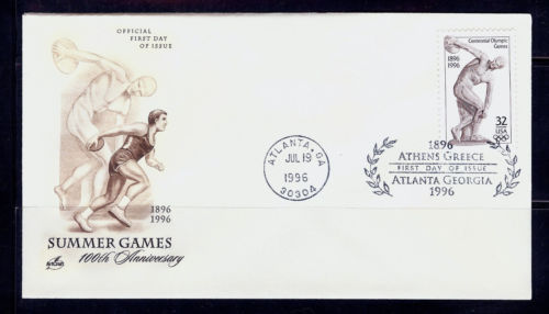 FDC - Jeux olympiques 1991 Hockey Méribel avec feuille explicative